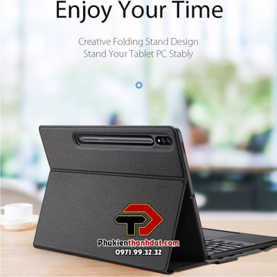 Bao da kèm bàn phím cho SamSung Galaxy Tab S9 FE+ chính hãng Dux Ducis có bàn di chuột TrackPad - Hàng chính hãng 