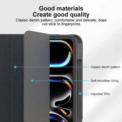 Bao Da cho iPad A16 / Gen 10 / Gen 11 / Pro 11) Mutural Chính Hãng – Chống Sốc, Kèm Khay Đựng Bút - Hàng nhập khẩu