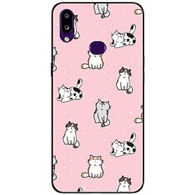 Ốp lưng dành cho Samsung A10 - A10s - A11 mẫu Mèo Trắng Đen Nâu