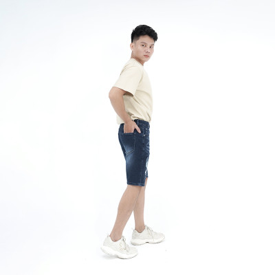 Quần Short Jeans Nam Rách Cao Cấp HUNTER X-RAYS Form Slimfit Thun Màu Xanh S56