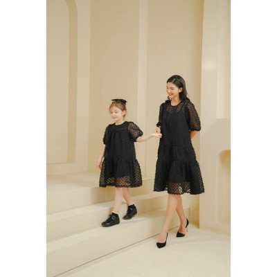 Đầm Suông 3D Can Ren Thang De Leah 