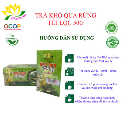 Trà Khổ Qua Rừng Túi Lọc (Sấy Lạnh) Hương Sen Việt (25 Túi x 2g)