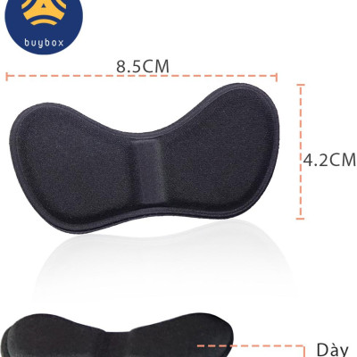 Bộ 2 cặp lót giày 4D bảo vệ gót chân và chống tuột gót giày (loại bầu) - buybox - BBPK54