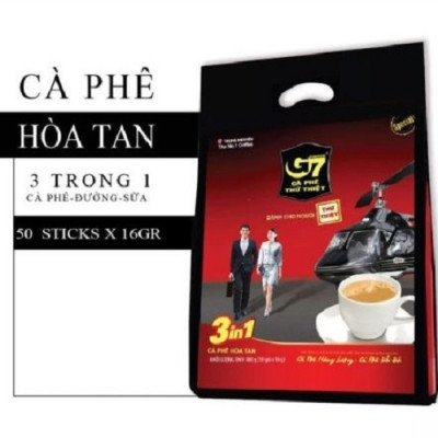 Cà Phê Hòa Tan G7 3in1 Trung Nguyên Legend – Bịch 50 Gói – Cà Phê Sữa Hòa Tan Tiện Lợi, Đậm Vị Việt