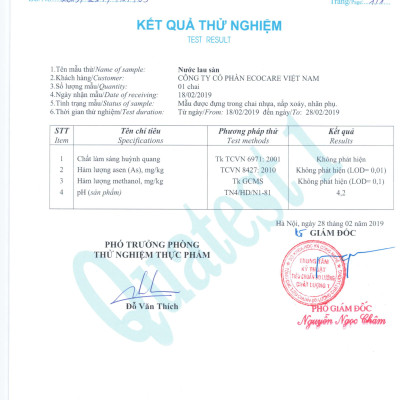 Nước lau sàn Hữu cơ Ecocare đuổi muỗi tinh dầu Quế 2000ml