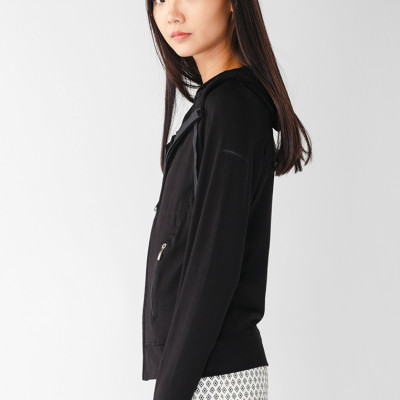 Áo khoác nữ slim 4 túi dây kéo 4044_Den