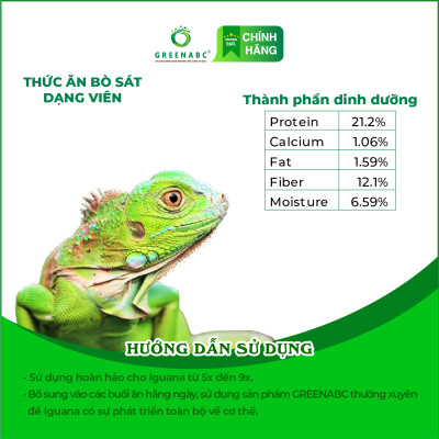 Thức ăn bò sát IGUANA Baby dạng VIÊN - Rồng Nam Mỹ Baby từ 5x đến 9x - Phát triển toàn diện cơ thể - Hộp 360g