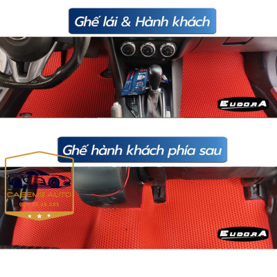 [HYUNDAI I10] Thảm Trải Sàn, Lót Sàn Ô Tô Cao Su Eudora CloudFoam Thiết Kế Theo Xe Dành Cho Xe HYUNDAI I10, Chống Nước, Không Mùi, Ngăn Bụi Bẩn, Dễ Vệ Sinh - Hàng Chính Hãng