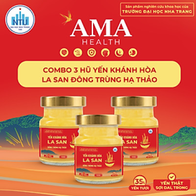 [ COMBO 3 HŨ ]  Yến Khánh Hòa La San Đông Trùng Hạ Thảo