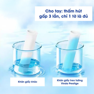 [1 GÓI KHĂN TREO TƯỜNG] Khăn giấy treo tường cao cấp Vinda Prestige 4D 3 lớp 212 tờ