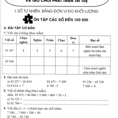 Bài Tập Và Trò Chơi Phát Triển Trí Tuệ Toán 4 (Dùng Chung Cho Các Bộ SGK Hiện Hành) _HA