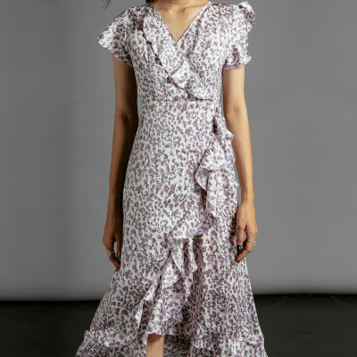 Đầm Midi Đầm Dài Đầm Đắp Vạt DRE109 Thời trang thiết kế Hity