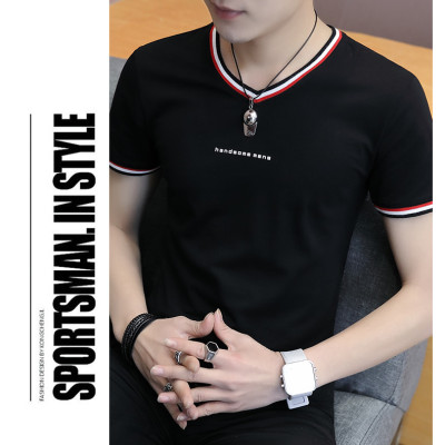 Áo thun nam ngắn tay cổ tim body thời trang SITAKI cao cấp ATN06