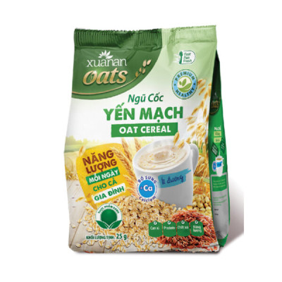 Combo 2 túi: Ngũ Cốc Yến Mạch Hạnh Nhân Hạt Chia 400G + Ngũ Cốc Yến Mạch 400G [ít đường](Tặng Kèm 1 Túi Yến Mạch 150G)