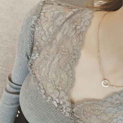 Áo nữ phối ren dài tay Ale65