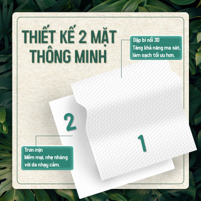 Khăn vải khô đa năng LAMY dạng túi rút 200 tờ không mùi không cồn không paraben