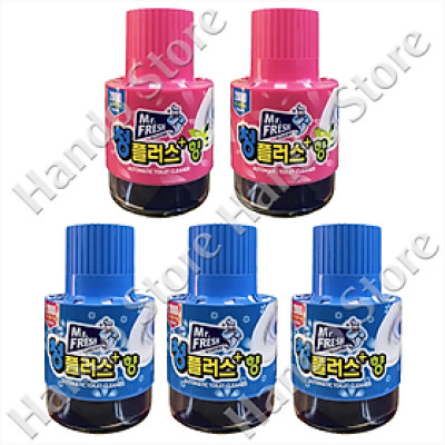 Combo 5 Cốc thả bồn cầu tẩy xanh toilet Mr.Fresh - Hàn Quốc 180g (hàng chính hãng) / 3 Ngàn hoa + 2 hoa Ly