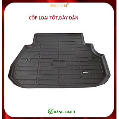 Thảm lót cốp xe ô tô Ford Everest 2008-2015 nhãn hiệu Macsim chất liệu TPE cao cấp màu đen