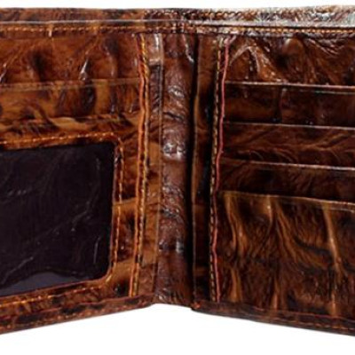 Bộ Ví & Thắt Lưng Nam Vân Cá Sấu Huy Hoàng HT2118-HT4118 (23 x 11,5 cm) - Nâu