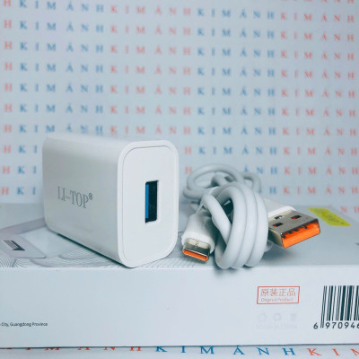 Bộ sạc Li-Top Rio Tinto AT06 5V- 2A chân cắm Type C, có chứng nhận 3C tiêu chuẩn quốc gia, bảo hành hàng chính hãng 1 năm