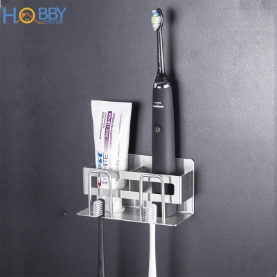 Kệ đựng bàn chải đánh răng 2 ngăn inox 304 Hobby home decor CD3M