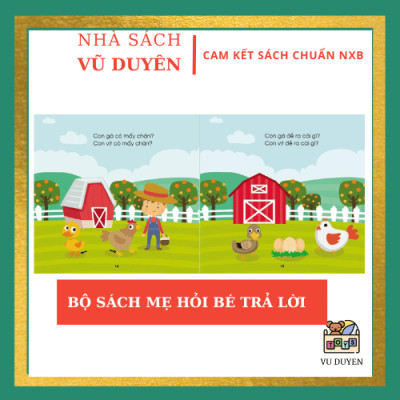 Sách - Mẹ Hỏi Bé Trả Lời - Hỏi đáp giúp bé phát triển ngôn ngữ và giao tiếp - Trọn bộ 3 cuốn