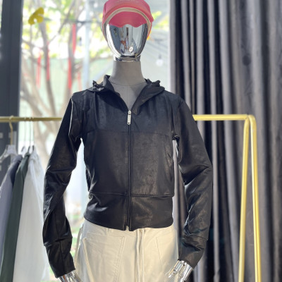 Áo khoác nữ da cá, chất thun giả da thoáng mát mặc chống nắng tốt