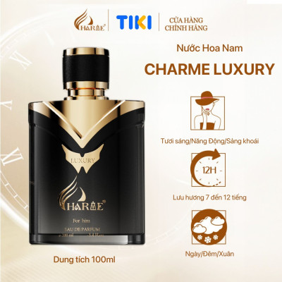 Nước Hoa Nam Charme Luxury Phiên Bản 2024 - 100ml Sang Trọng, Trẻ Trung, Nồng Nàn_Nước Hoa Chính Hãng