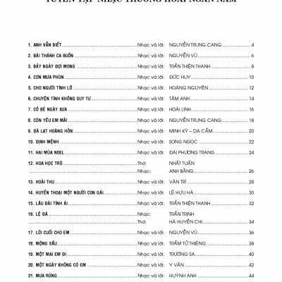 Tuyển Tập Những Ca Khúc Được Yêu Thích Nhất - Thương Hoài Ngàn Năm