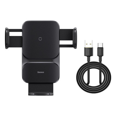 Đế Sạc Nhanh Điện Thoại Không Dây Trên Ô TÔ Baseus Sạc Nhanh QI 15W - Hàng Chính Hãng