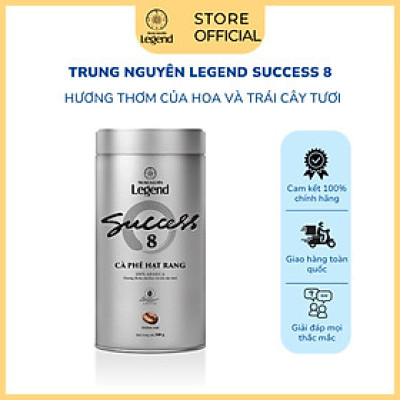 COMBO 2 Lon Cà Phê Hạt Mộc Trung Nguyên Legend Success 8 – Lon 340g – 100% Arabica, Hương Hoa Trái Cây Tươi