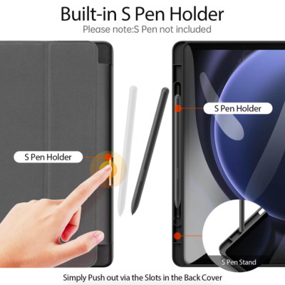Bao da Dux Ducis Domo dành cho Samsung Galaxy Tab S10 Ultra , Tab S10 Fe Plus , Tab S10 Fe , Tab S10 Plus  có khay đựng bút - Hàng chính hãng