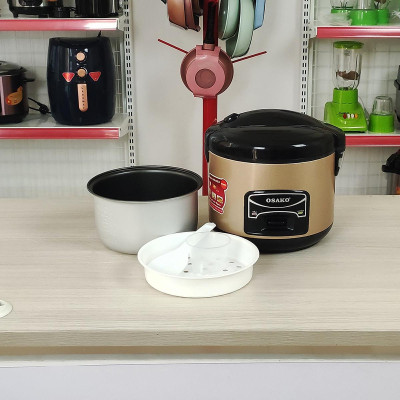 Nồi cơm mini 1.2L Osako OCD-120 lòng nồi chống dính, có xửng hấp, nấu cơm cho gia đình 2 - 3 người ăn - Hàng chính hãng