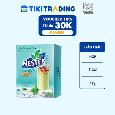 Trà sữa NESTEA trân châu hộp 5 gói x 17 g