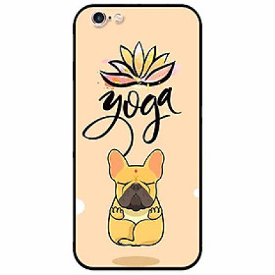 Ốp lưng in cho Iphone 6/ 6s Mẫu Cún Yoga