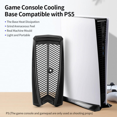 Đế làm mát Game Console Tương thích với PS5 Khuôn máy thật Nhẹ và Di động Ổn định Chống trượt