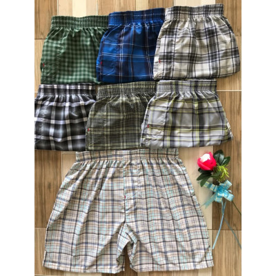 Quần Đùi Nam Thương Hiệu Davie Mặc Nhà Họa Tiết Karo Mã Số DVS010 - Giao Màu Ngẫu Nhiên