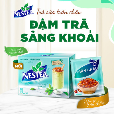 Trà sữa NESTEA trân châu hộp 5 gói x 17 g