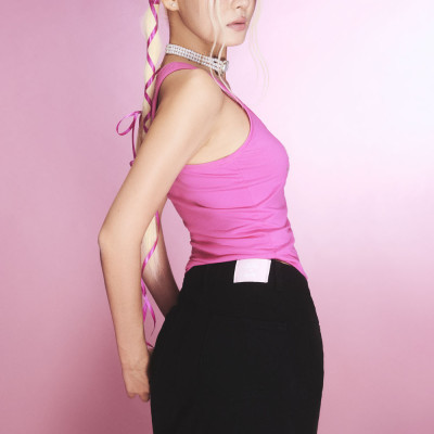 DOTTIE - Áo ba lỗ đính đá Blink - Hồng - T0788