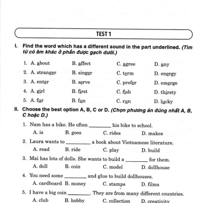 Đề Kiểm Tra Tiếng Anh 7 (Dùng Kèm SGK Kết Nối Tri Thức Với Cuộc Sống) - HA