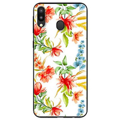 Ốp lưng in cho Samsung M20 Mẫu Cành Hoa Lan Đỏ