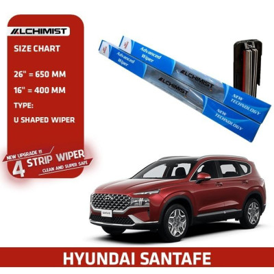 Gạt Mưa Xe Ô tô HYUNDAI Loại Silicon 4 Lưỡi Cao Cấp, Thiết Kế Thông Minh, Gạt Êm Và Sạch Hơn