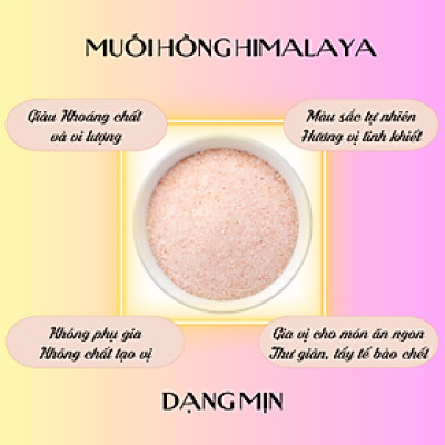 Muối hồng Himalaya Nhập Khẩu Pakistan dạng mịn 500g - Dùng làm gia vị, Ngâm chân thải độc, Tẩy tế bào chết