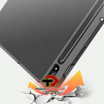Bao da dành cho SamSung Galaxy Tab S8 Ultra có ngăn đựng bút chính hãng Dux Ducis Domo - Hàng nhập khẩu