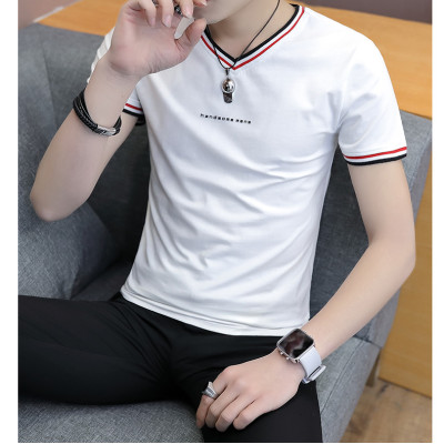 Áo thun nam ngắn tay cổ tim body thời trang SITAKI cao cấp ATN06