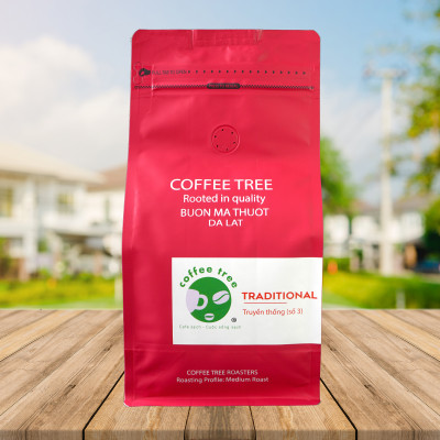Cà phê bột 100% nguyên chất truyền thống số 3 Coffee Tree 500gr thơm ngon, đậm đà, gu mạnh (Cà phê) 