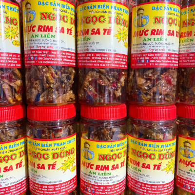 Đặc sản Phan Thiết - Mực Rim Sa Tế Đã Chế Biến Ăn Liền Gói 50 Gram Sản Phẩm Trải Nghiệm Là Món Ăn Ngon Ơi Là Ngon. Hạn Sử Dụng 6 Tháng Kể Từ Ngày Đặt Hàng - OCOP 4 Sao