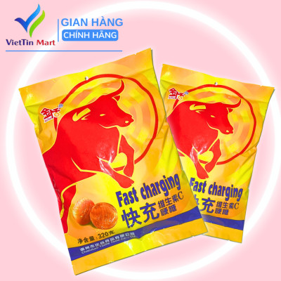 Kẹo Ngậm Tăng Lực Vị Bò Húc Gói 320g