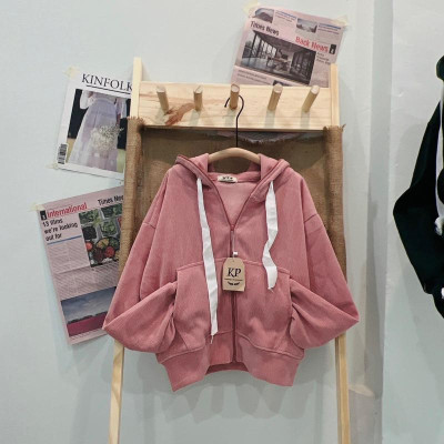 Áo khoát nữ nhung nhung gân trơn 4 túi nhiều màu hàng đẹp dễ thương-A2054