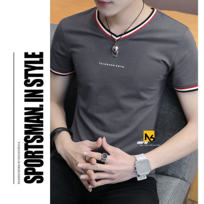 Áo Thun Nam Có Cổ Tròn Thun Cá Sấu Cotton 4 chiều Co Giãn Phom Body Phối Màu Thời Trang Hàn Quốc Giá Tốt Cao Cấp AT11 - ShopN6